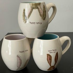 Rae Dunn Bunny Ear Mugs Set of 3